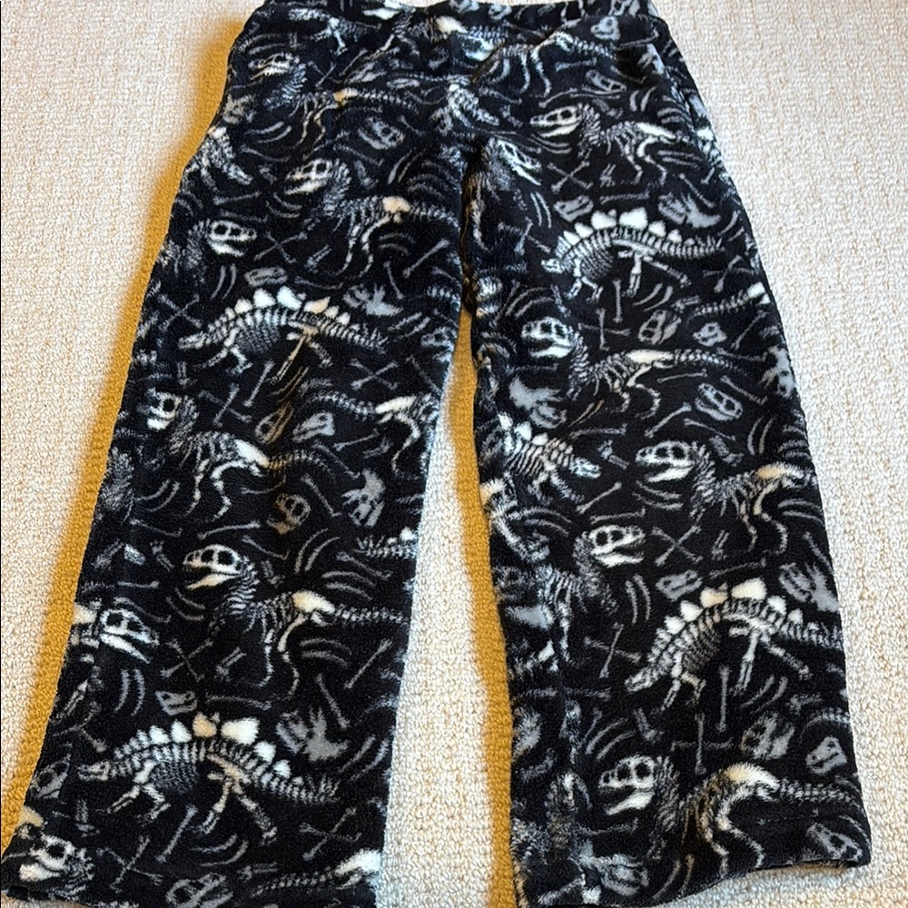 Kids Dinosaur Pajama Pants - Black and White